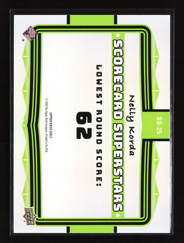 2026 Upper Deck Golf Scorecard Superstars Nelly Korda #SS-25