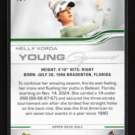 2026 Upper Deck Golf Young Guns Nelly Korda #101