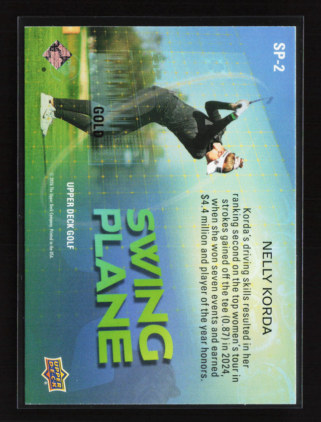 2026 Upper Deck Golf Swing Plane Gold Nelly Korda #SP-2