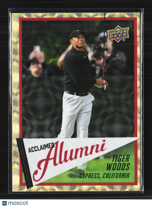 2026 Upper Deck Golf Acclaimed Alumni Tiger Woods #AL-1 Gold