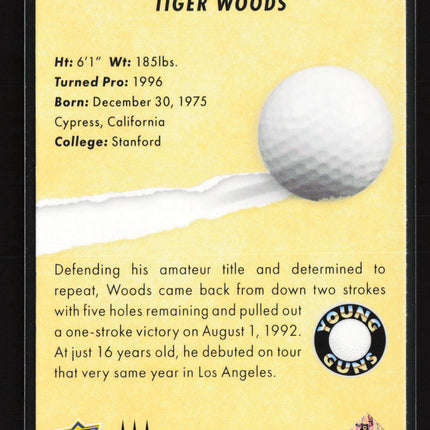 2026 Upper Deck Golf Young Guns Tiger Woods #131