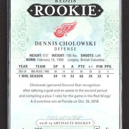 2018 Upper Deck Artifacts Dennis Cholowski #RED218 452/799