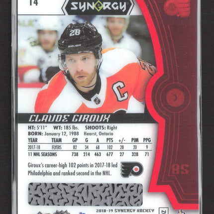 2018 Upper Deck Synergy Claude Giroux #14 Red