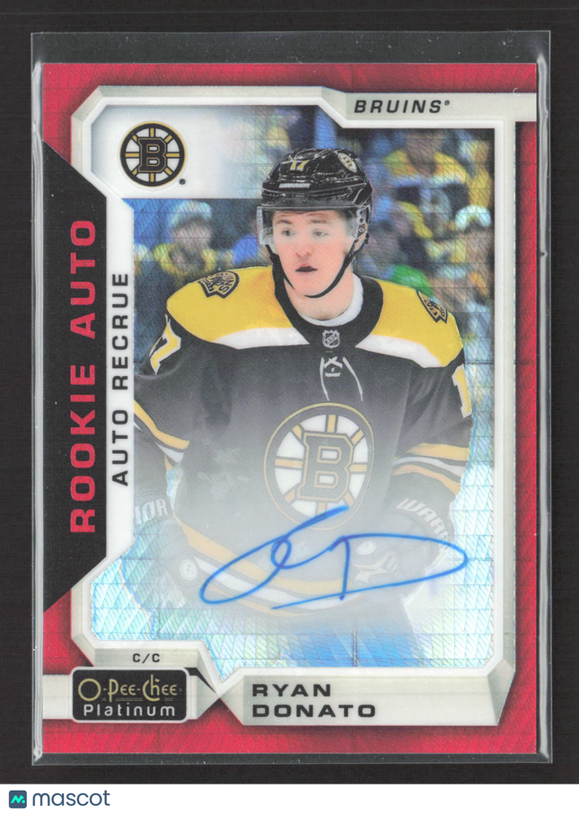 2019 O-Pee-Chee Platinum Ryan Donato #R-RD Red Prism 24/50 Auto