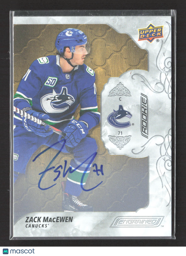 2020 Upper Deck Engrained Hockey Zack MacEwen #80 Auto