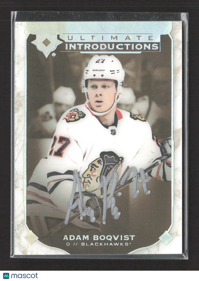 2020 Upper Deck Ultimate Introductions Adam Boqvist #UI-90 Auto