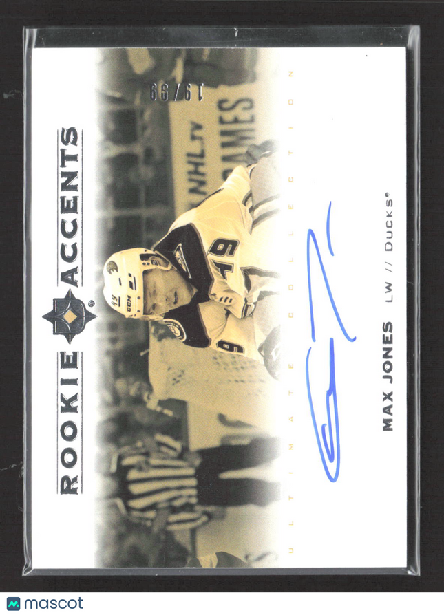 2020 Upper Deck Ultimate Collection Rookie Accents Max Jones #RA-MJ Auto /99