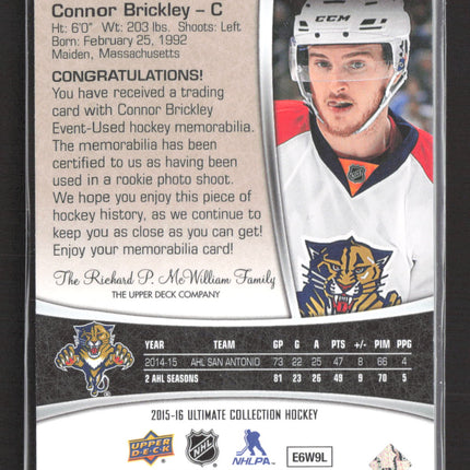 2016 Upper Deck Ultimate Rookies Connor Brickley #99 Jersey /149