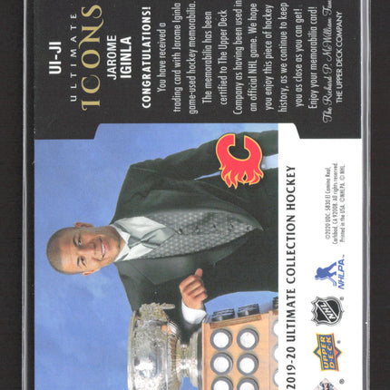 2020 Upper Deck Ultimate Collection Ultimate Icons Jarome Iginla #UI-JI Jersey