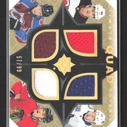 2020 Ultimate Kirby Dach Cale Makar Quinn Hughes Jack Hughes /99 Patch