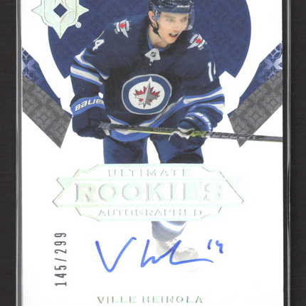 2020 Upper Deck Ultimate Collection Ultimate Rookies Ville Heinola #171 Auto