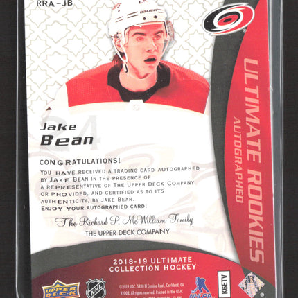2019 Upper Deck Ultimate Rookies Jake Bean #RRA-JB 134/175 Auto