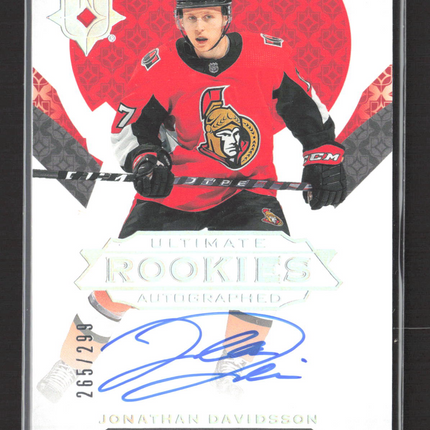 2020 Upper Deck Ultimate Collection Ultimate Rookies Jonathan Davidsson #155