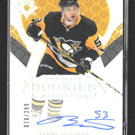 2020 Upper Deck Ultimate Rookies Auto Teddy Blueger #113 /299