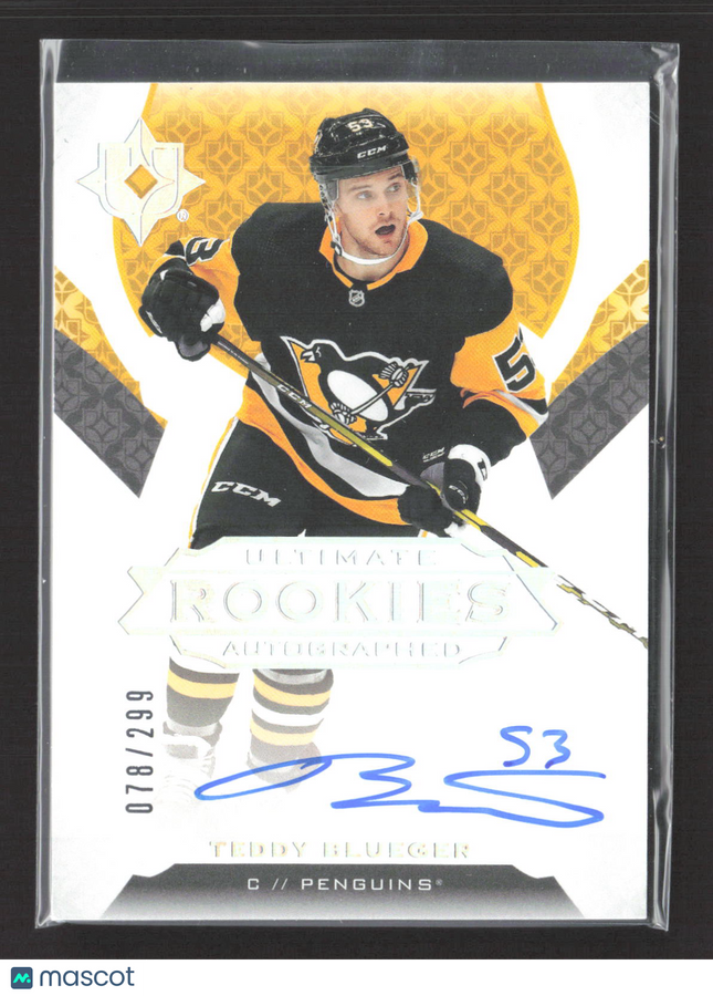 2020 Upper Deck Ultimate Rookies Auto Teddy Blueger #113 /299