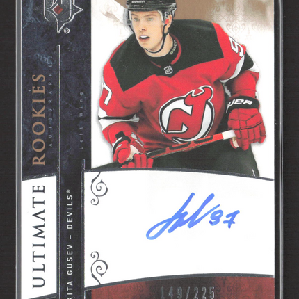 2020 Upper Deck Ultimate Collection Nikita Gusev #RRA-NG Auto 149/225 Rookie