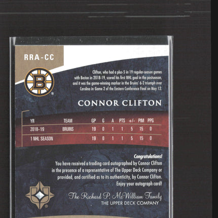 2020 Upper Deck Ultimate Collection Connor Clifton #RRA-CC 200/225 Auto