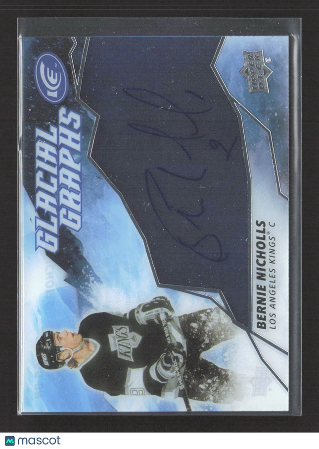2019 Upper Deck Ice Glacial Graphs Bernie Nicholls #GG-BN Auto