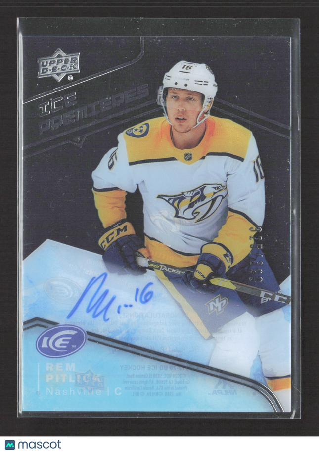 2020 Upper Deck Ice Ice Premieres Rem Pitlick #IPA-PI Autograph