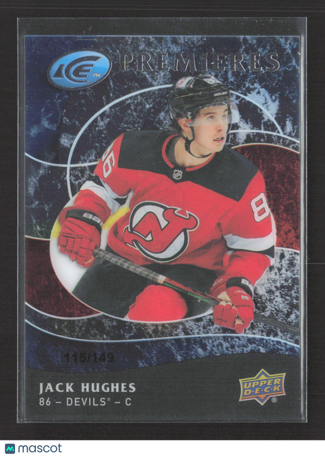 2019 Upper Deck Ice Premieres Jack Hughes #40 115/149 Rc