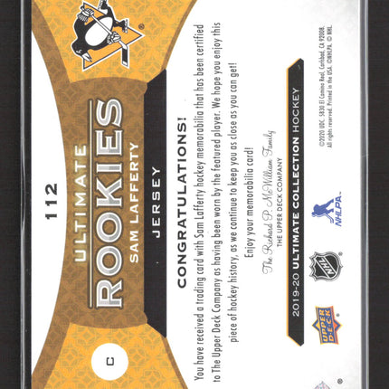 2020 Upper Deck Ultimate Rookies Jersey Sam Lafferty #112 Jersey /399