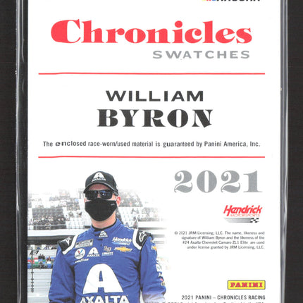 2021 Panini Chronicles Swatches William Byron #CS-WB Relic
