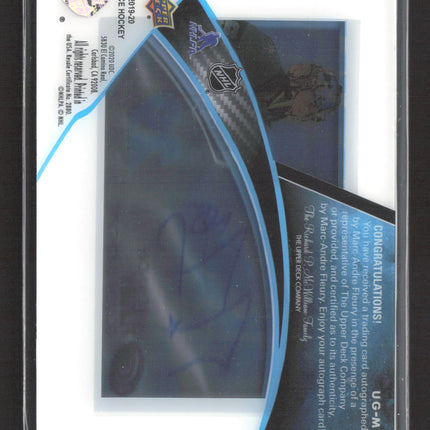 2020 Upper Deck Ice Under Glass Marc-Andre Fleury #UG-MF Auto