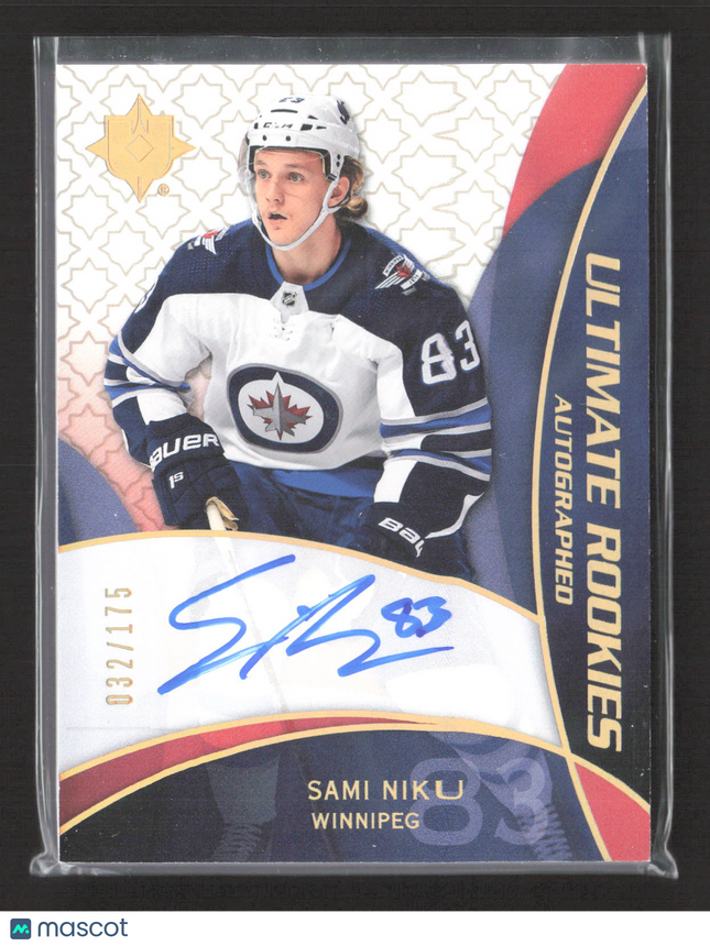 2019 Upper Deck Ultimate Collection Ultimate Rookies Auto Sami Niku #RRA-SN /175