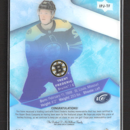 2020 Upper Deck Ice Ice Premieres Trent Frederic #IPJ-TF Jersey Patch