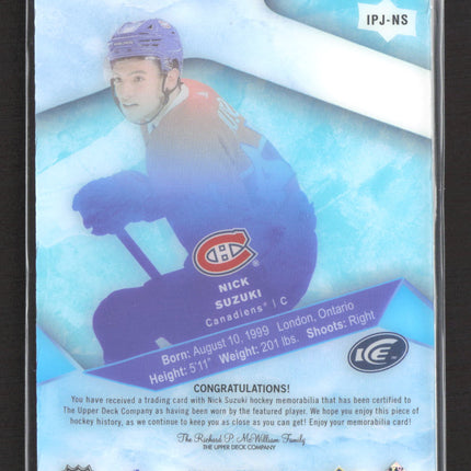 2020 Upper Deck Ice Ice Premieres Nick Suzuki #IPJ-NS Jersey Patch