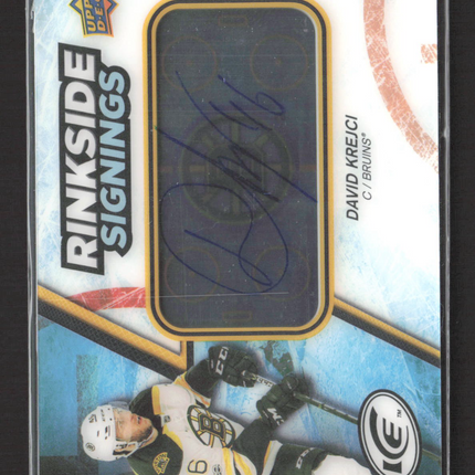 2018 Upper Deck Ice Rinkside Signings David Krejci #RS-DK Authentic Auto