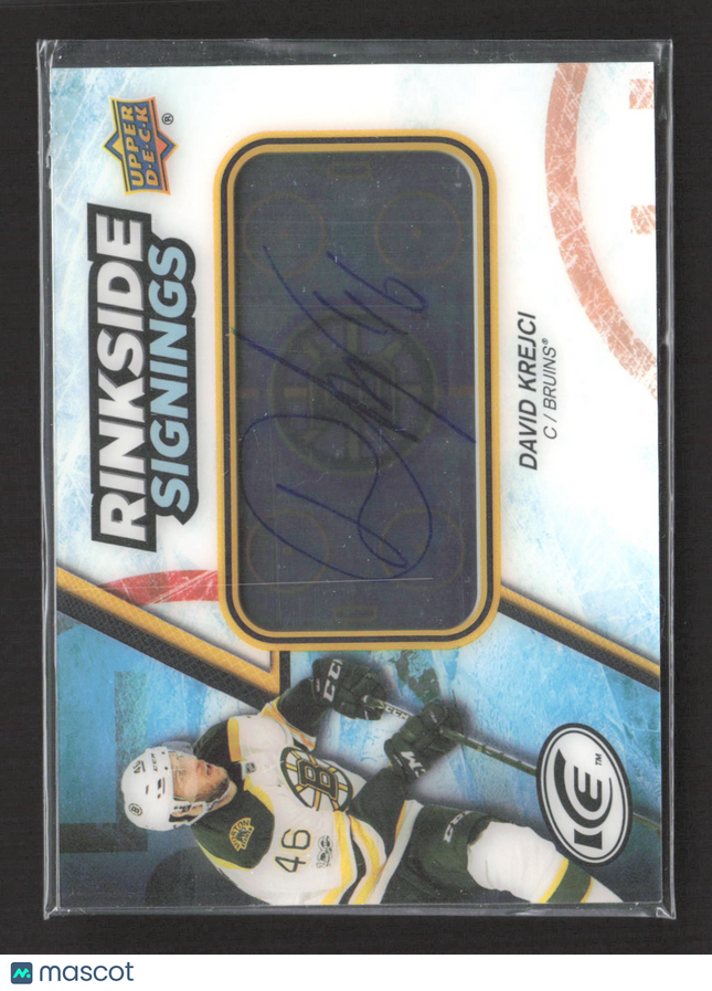2018 Upper Deck Ice Rinkside Signings David Krejci #RS-DK Authentic Auto