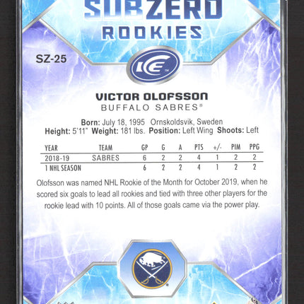 2019 Upper Deck Ice Sub Zero Victor Olofsson #SZ-25 Purple 424/999
