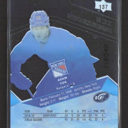 2020 Upper Deck Ice Ice Premieres Adam Fox #137 174/249