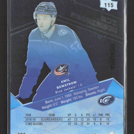2020 Upper Deck Ice Ice Premieres Emil Bemstrom #115 486/499