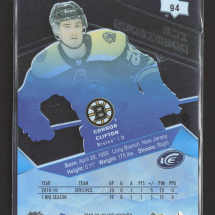 2020 Upper Deck Ice Ice Premieres Connor Clifton #94 /499