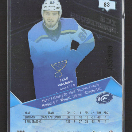2020 Upper Deck Ice Ice Premieres Jake Walman #83 122/499