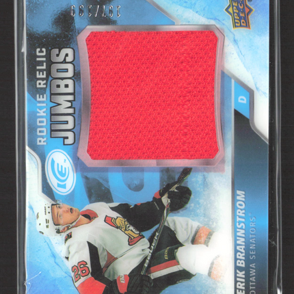 2020 Upper Deck Ice Rookie Relic Erik Brannstrom #RRJ-EB Jumbo Jersey /199