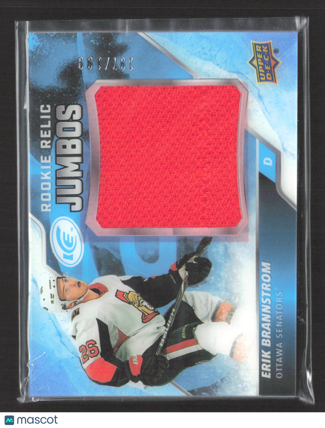 2020 Upper Deck Ice Rookie Relic Erik Brannstrom #RRJ-EB Jumbo Jersey /199