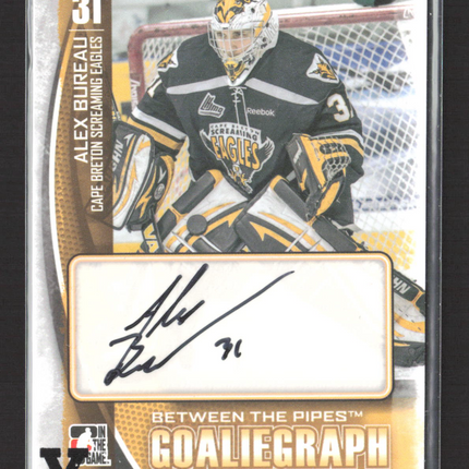 2014 In The Game Between The Pipes GoalieGraph Alex Bureau #A-AB Auto