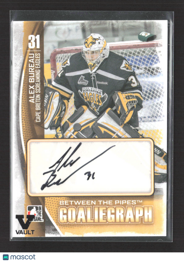 2014 In The Game Between The Pipes GoalieGraph Alex Bureau #A-AB Auto