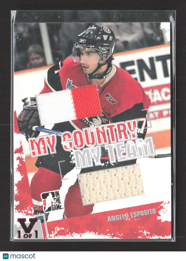 2007 In The Game Heroes and Prospects My Country Team Angelo Esposito Relic 1/1