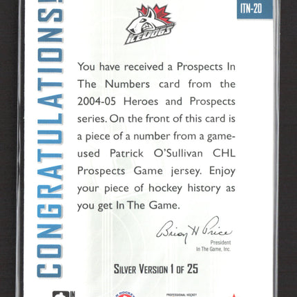 2004 In The Game Heroes and Prospects The Numbers Patrick O'Sullivan Patch 1/1