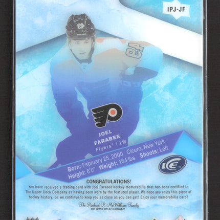 2020 Upper Deck Ice Ice Premieres Joel Farabee #IPJ-JF Jersey Patch