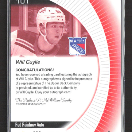 2024 Upper Deck Allure Will Cuylle #101 Red Rainbow Auto