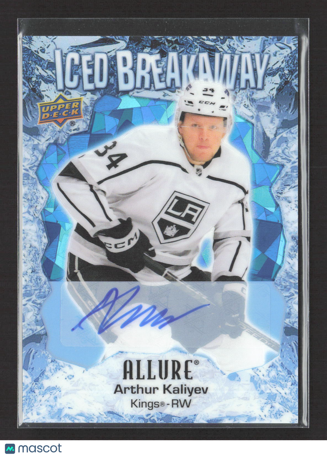2024 Upper Deck Allure Iced Breakaway Arthur Kaliyev #IB-7 Blue Auto