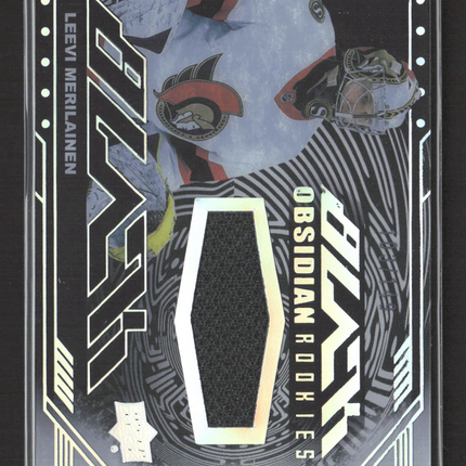 2024 Upper Deck SPx Black Obsidian Rookies Leevi Merilainen #ORJ-LM Jersey