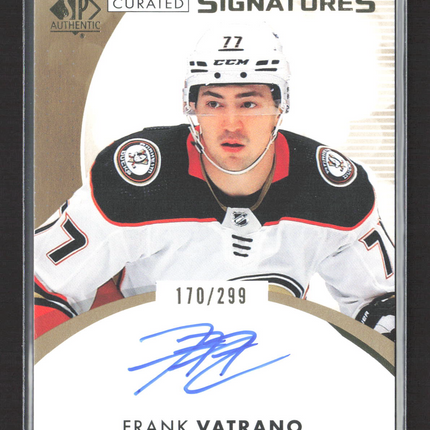 2024 Upper Deck SP Authentic Curated Signatures Frank Vatrano #SPC-FV /299 Auto