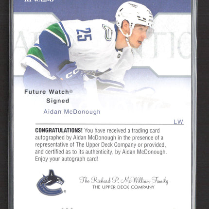 2024 Upper Deck SP Authentic Future Watch Aidan McDonough #RFWA2-8 auto /399