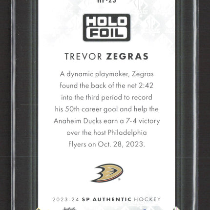 2024 Upper Deck SP Authentic Holo Foil Trevor Zegras #HF-23